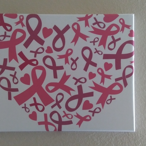Cancer Ribbon Canvas - Picture 2 of 2
